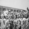 1935 Предпл Ташкент Девушки в Национальных Платьсях на Демонстрации