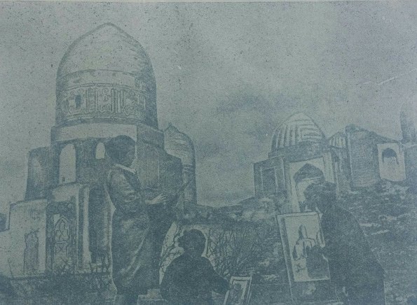 194Х Самарканд Шахи-Зинда Студенты Художественой Школы